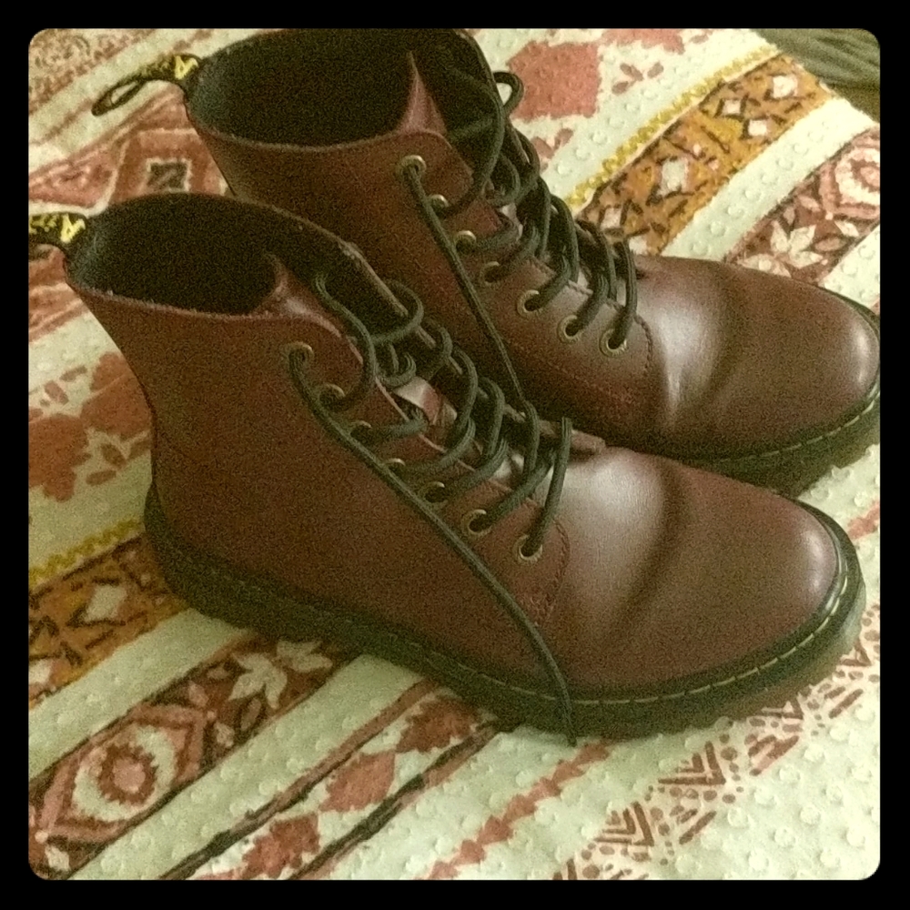 Maroon Doc Martins